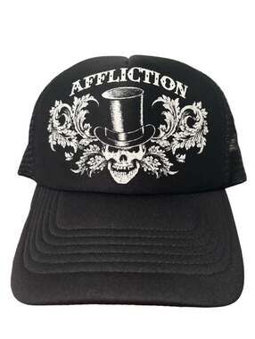 Affliction Skull Trucker Hat Mesh Snapback. New/Unworn w/o tags.